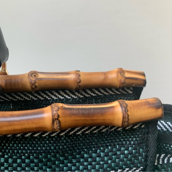 022 - Zara Woven Bag Bamboo Handles - Picture 8 of 9